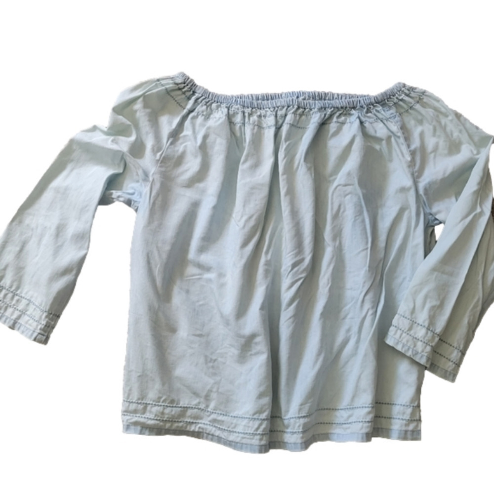 Gap Chambray Eyelet Off-the-Shoulder Top sz S - Excellent